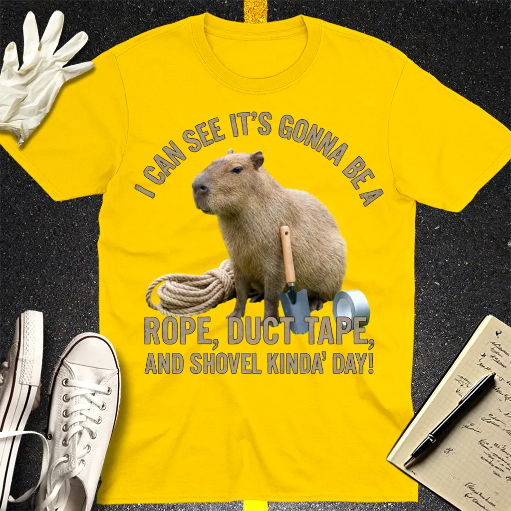 Rope, Duct Tape & Capybara T-Shirt - Daisy