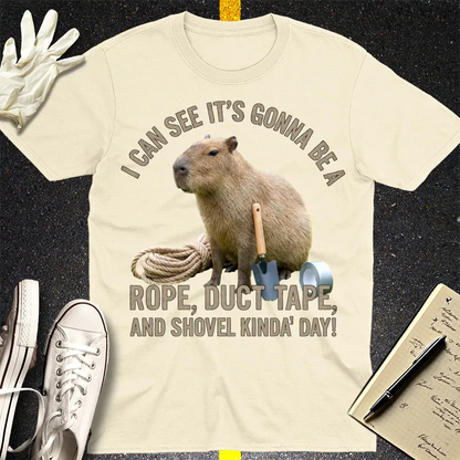 Rope, Duct Tape & Capybara T-Shirt - Natural