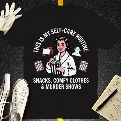 Murder Shows & Popcorn T-Shirt - Black