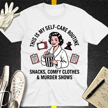 Murder Shows & Popcorn T-Shirt - White