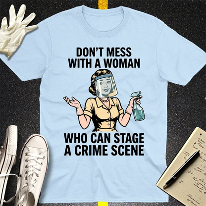 Crime Scene Queen T-Shirt - Light Blue