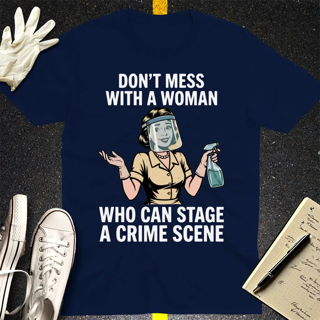 Crime Scene Queen T-Shirt - Navy
