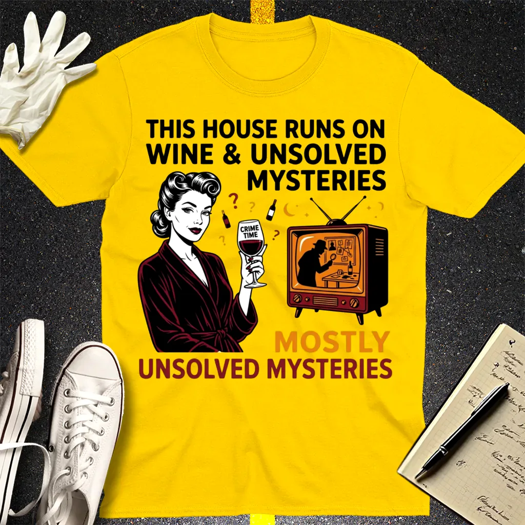 Wine & Mysteries T-Shirt - Daisy