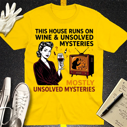 Wine & Mysteries T-Shirt - Daisy