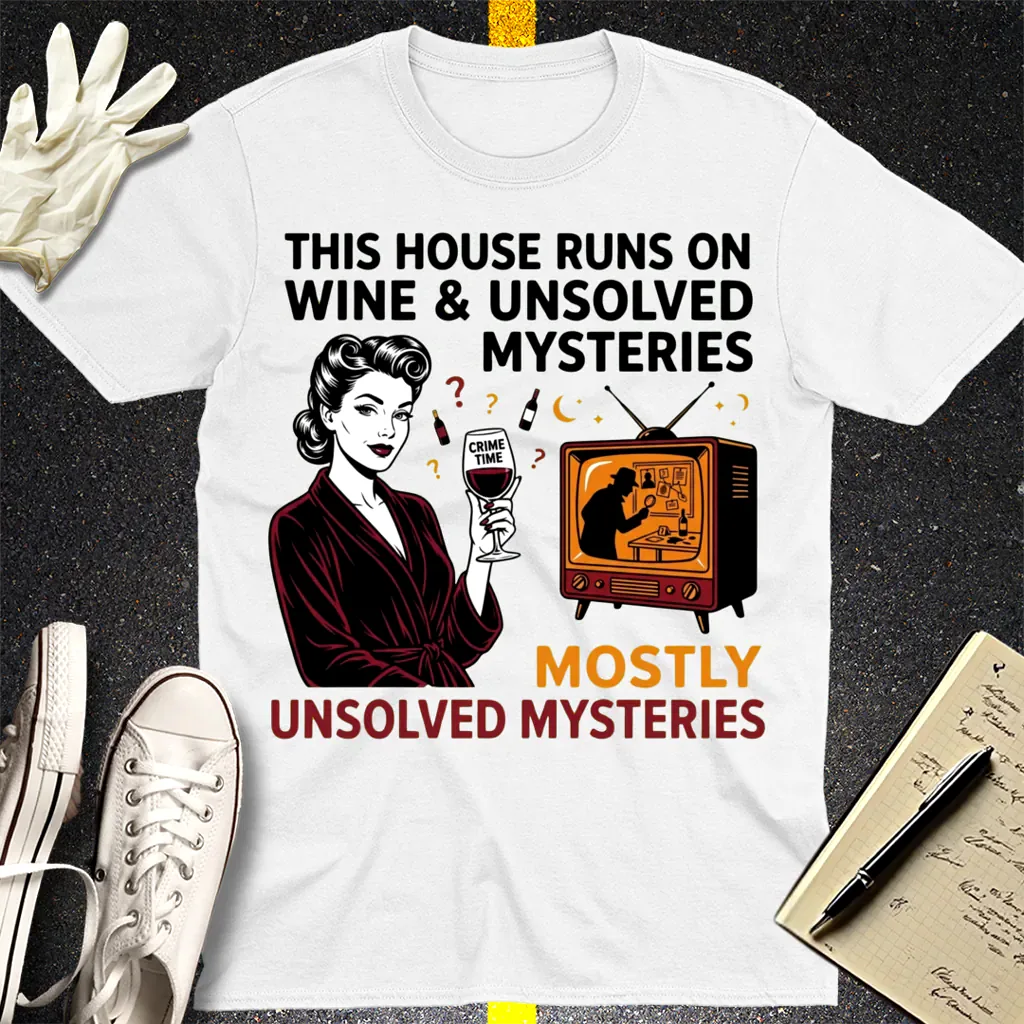 Wine & Mysteries T-Shirt - White