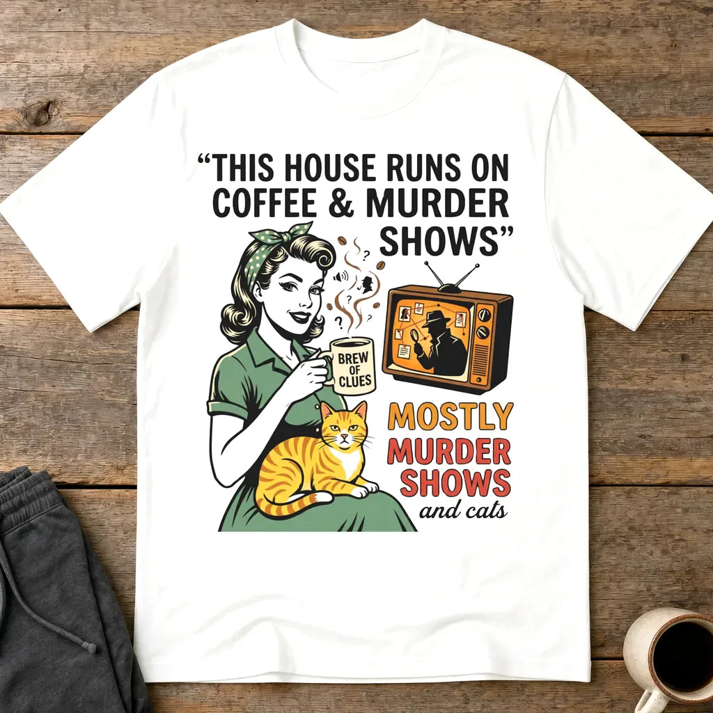 Coffee & Murder Shows T-Shirt - White