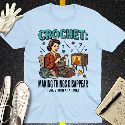 Crochet Mystery Disappear T-Shirt - Light Blue