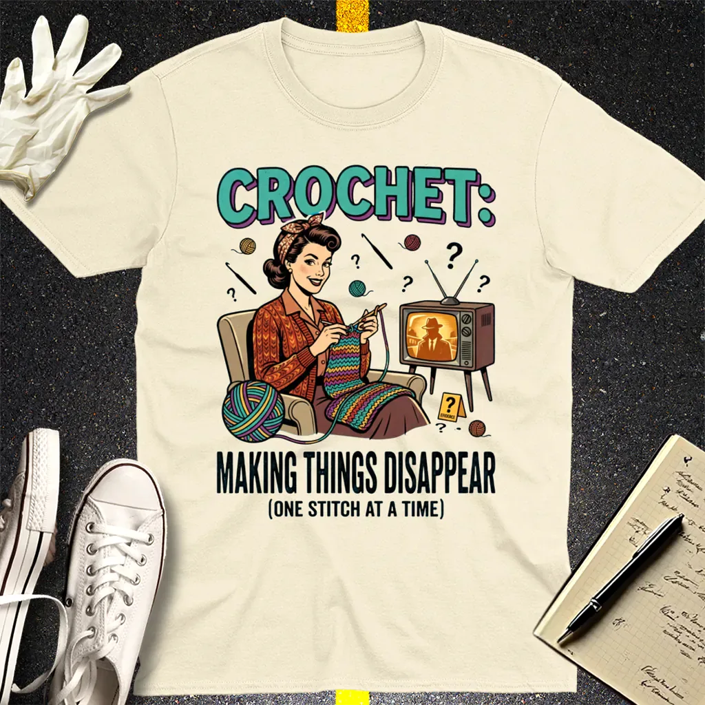 Crochet Mystery Disappear T-Shirt - Natural