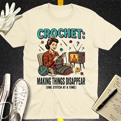 Crochet Mystery Disappear T-Shirt - Natural