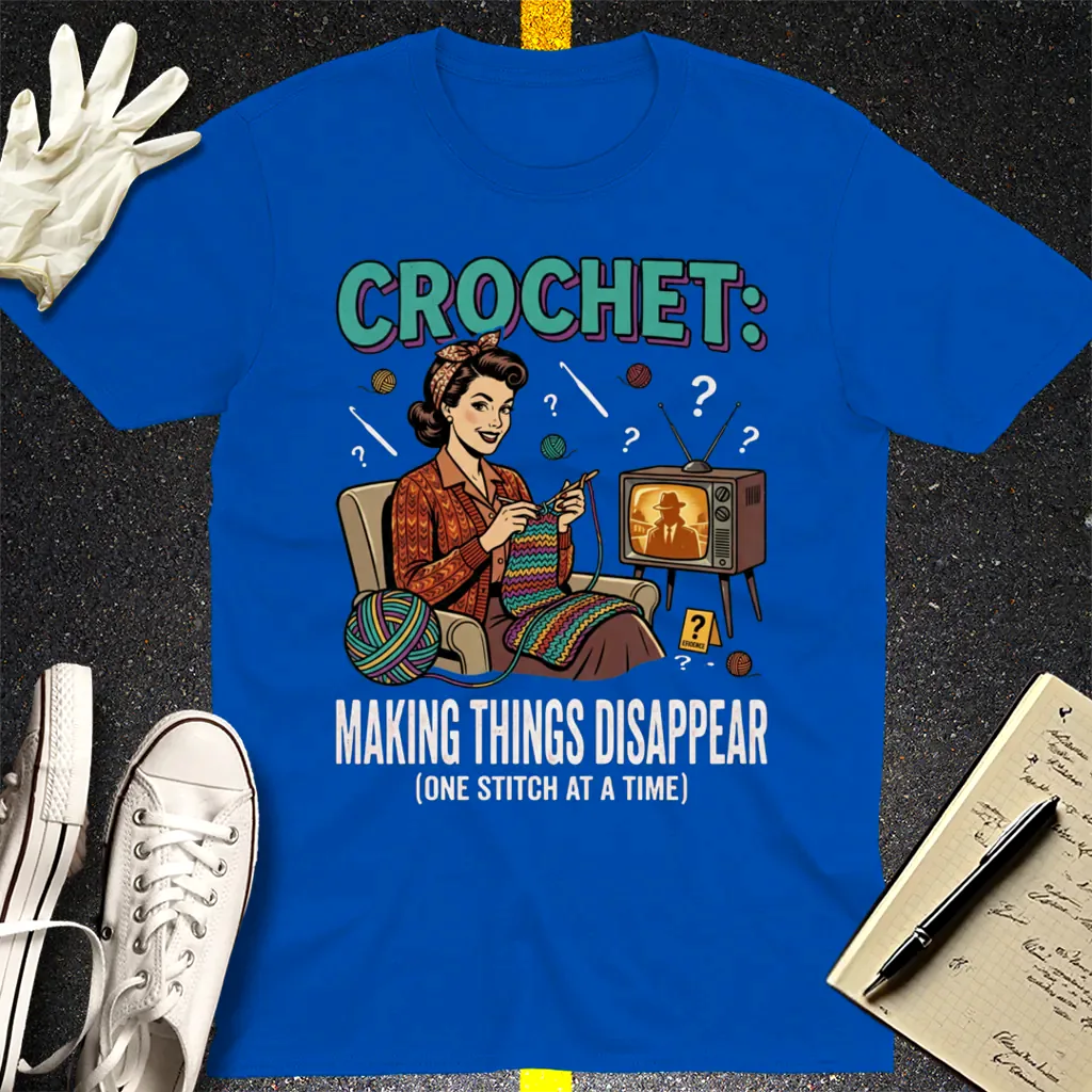 Crochet Mystery Disappear T-Shirt - Royal