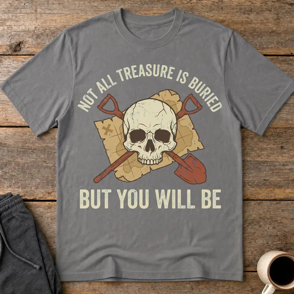 Buried Treasure Threat T-Shirt - Charcoal