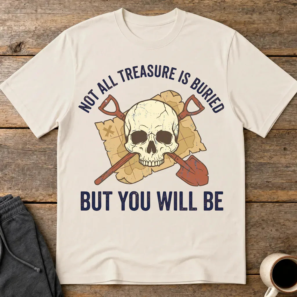 Buried Treasure Threat T-Shirt - Ice Grey