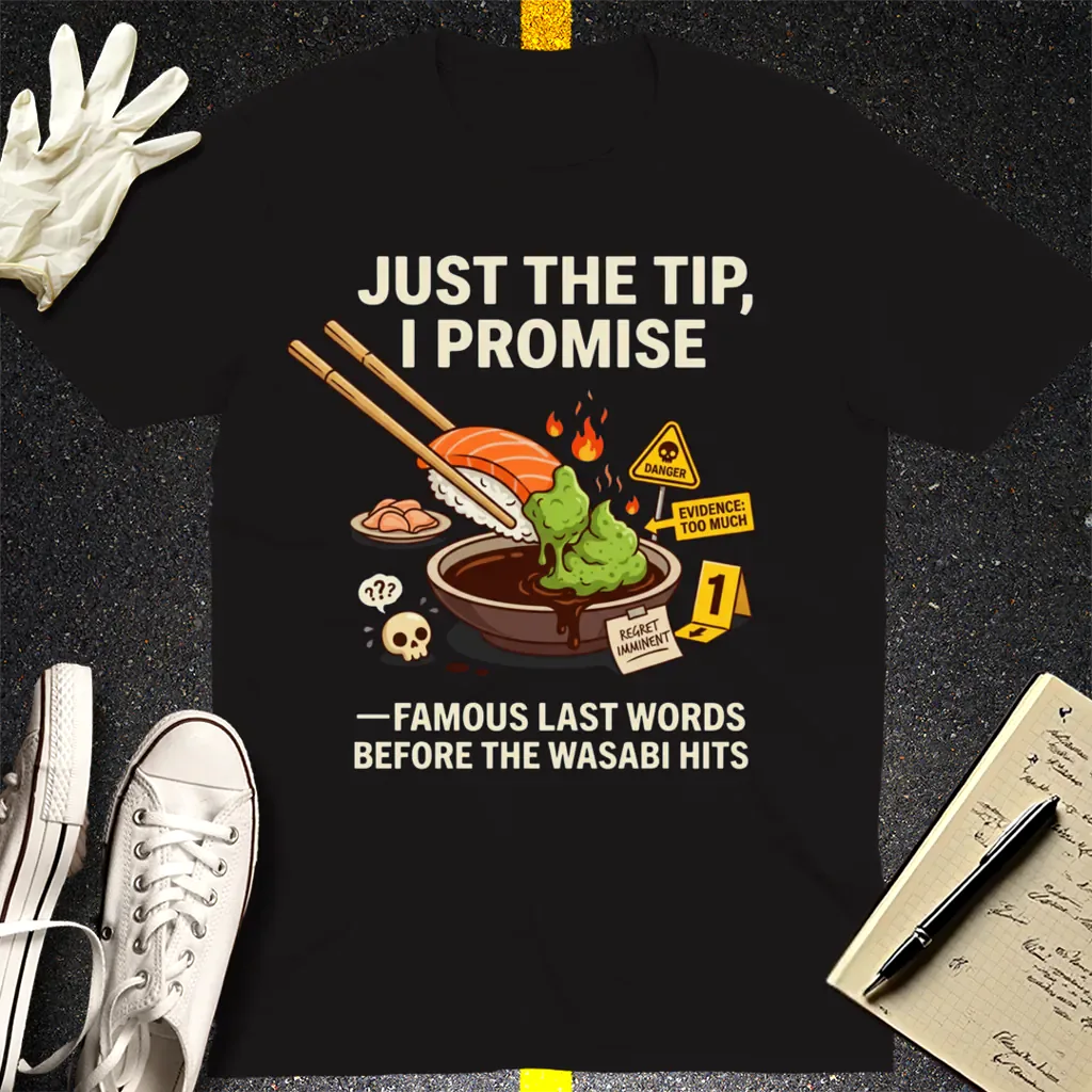 Just the Tip Wasabi Warning T-Shirt - Black