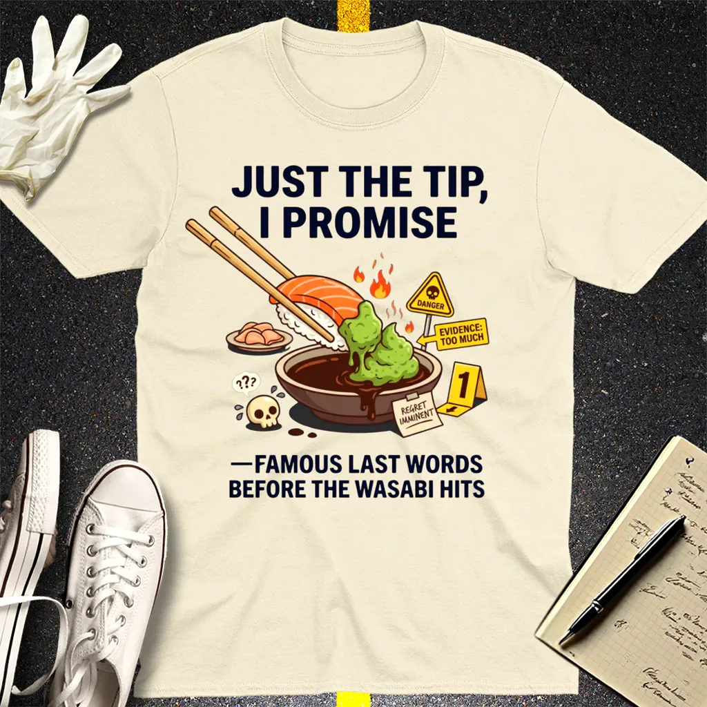Just the Tip Wasabi Warning T-Shirt - Natural