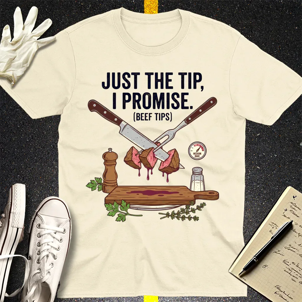 Just the Tip Beef Tips T-Shirt - Natural