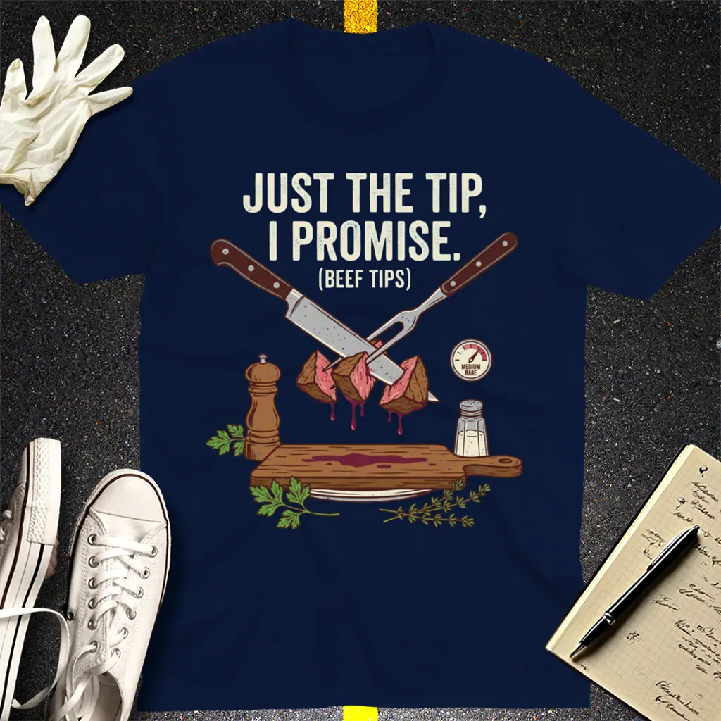 Just the Tip Beef Tips T-Shirt - Navy