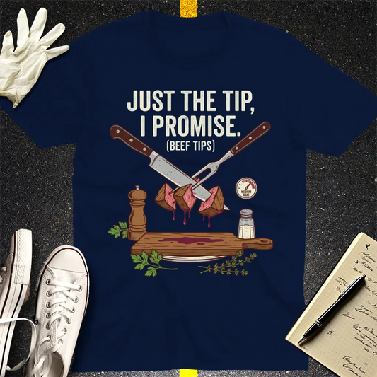 Just the Tip Beef Tips T-Shirt - Navy