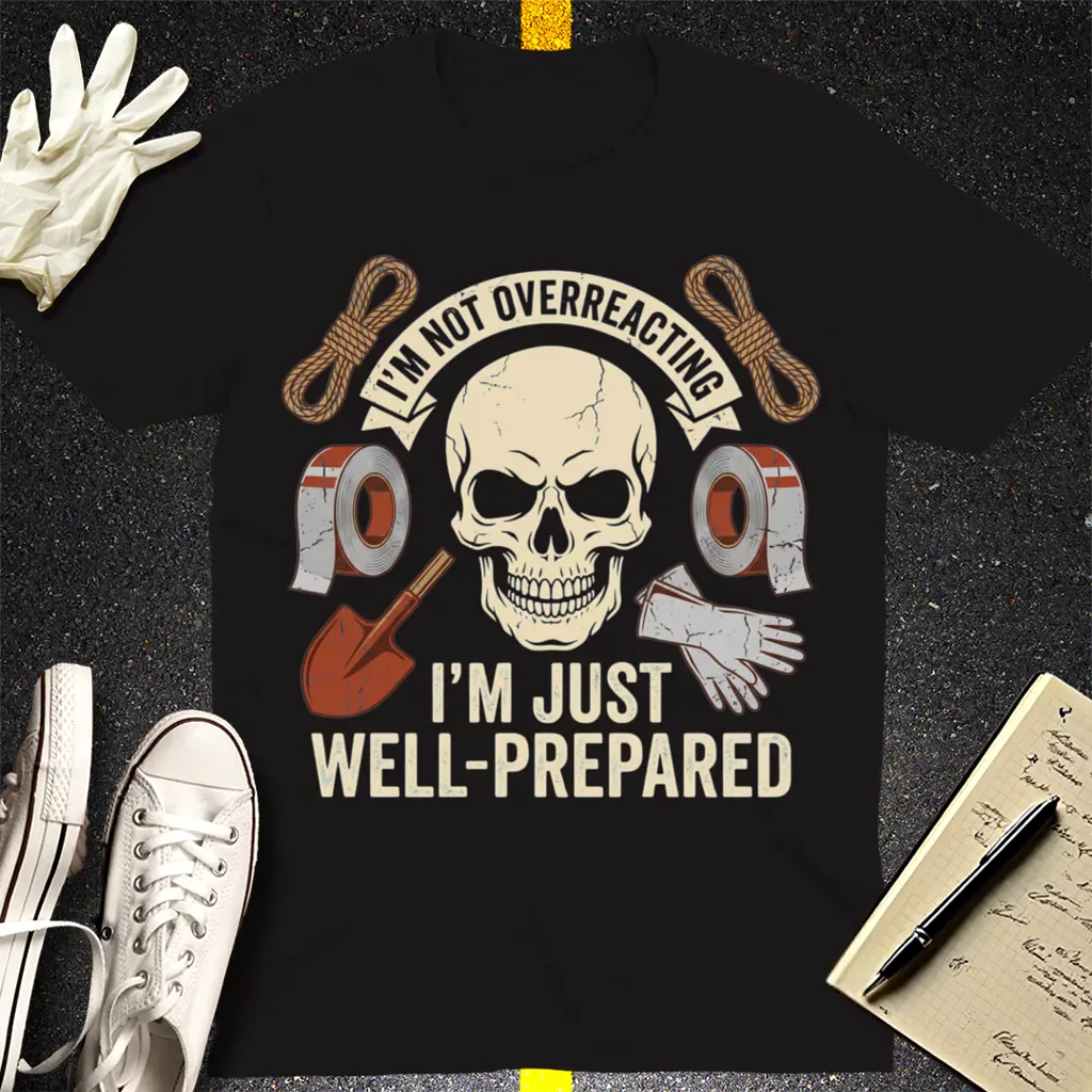 Well-Prepared Dark Humor T-Shirt - Black