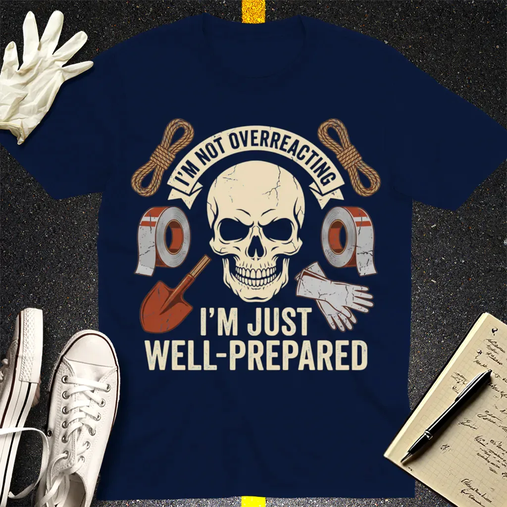 Well-Prepared Dark Humor T-Shirt - Navy