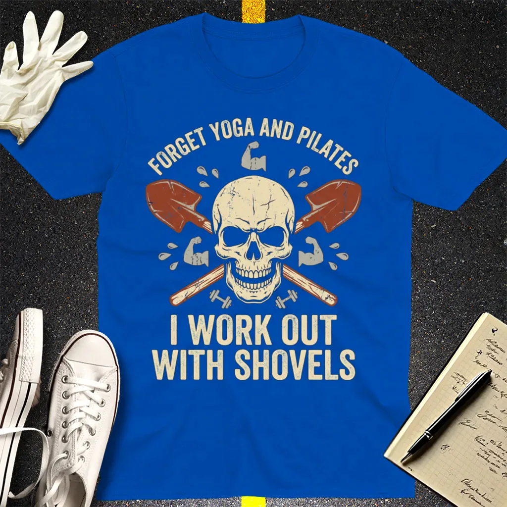 Shovel Workout Skull T-Shirt - Royal