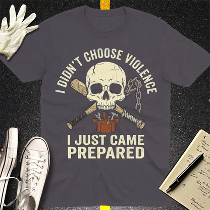 Prepared for Anything Skull T-Shirt - Charcoal