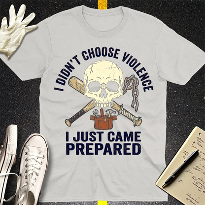 Prepared for Anything Skull T-Shirt - Ice Grey
