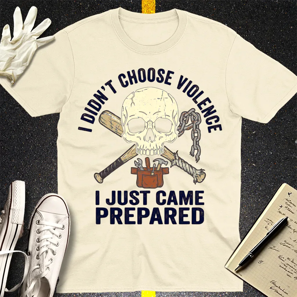 Prepared for Anything Skull T-Shirt - Natural