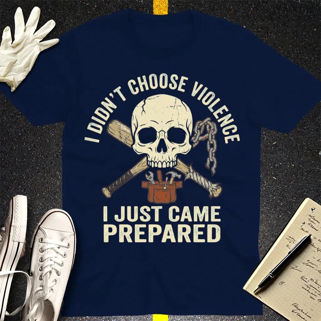 Prepared for Anything Skull T-Shirt - Navy