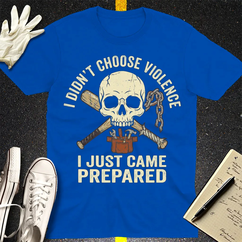 Prepared for Anything Skull T-Shirt - Royal