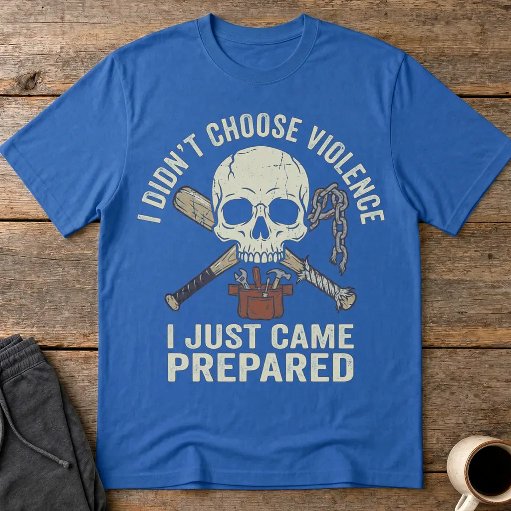 Prepared for Anything Skull T-Shirt - Royal