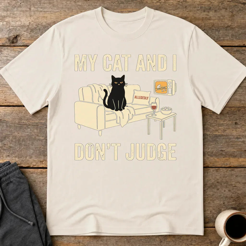 My Cat and I Don’t Judge T-Shirt - Ice Grey