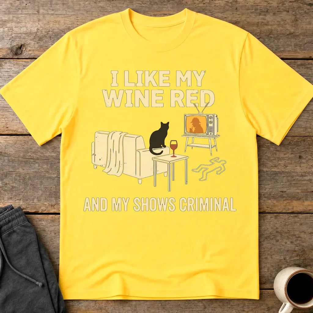 Wine & Crime Lover T-Shirt - Daisy