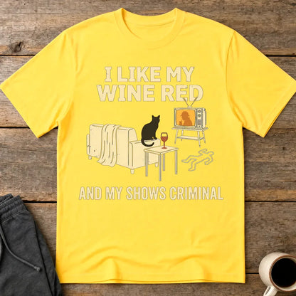 Wine & Crime Lover T-Shirt - Daisy