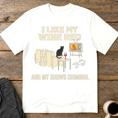 Wine & Crime Lover T-Shirt - White