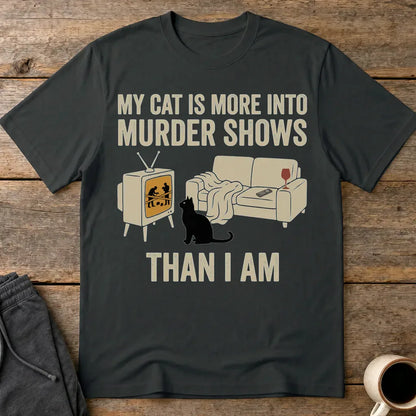 Murder-Show Cat Obsession T-Shirt - Black