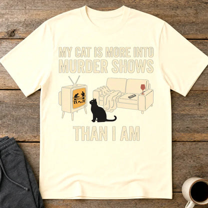 Murder-Show Cat Obsession T-Shirt - Natural