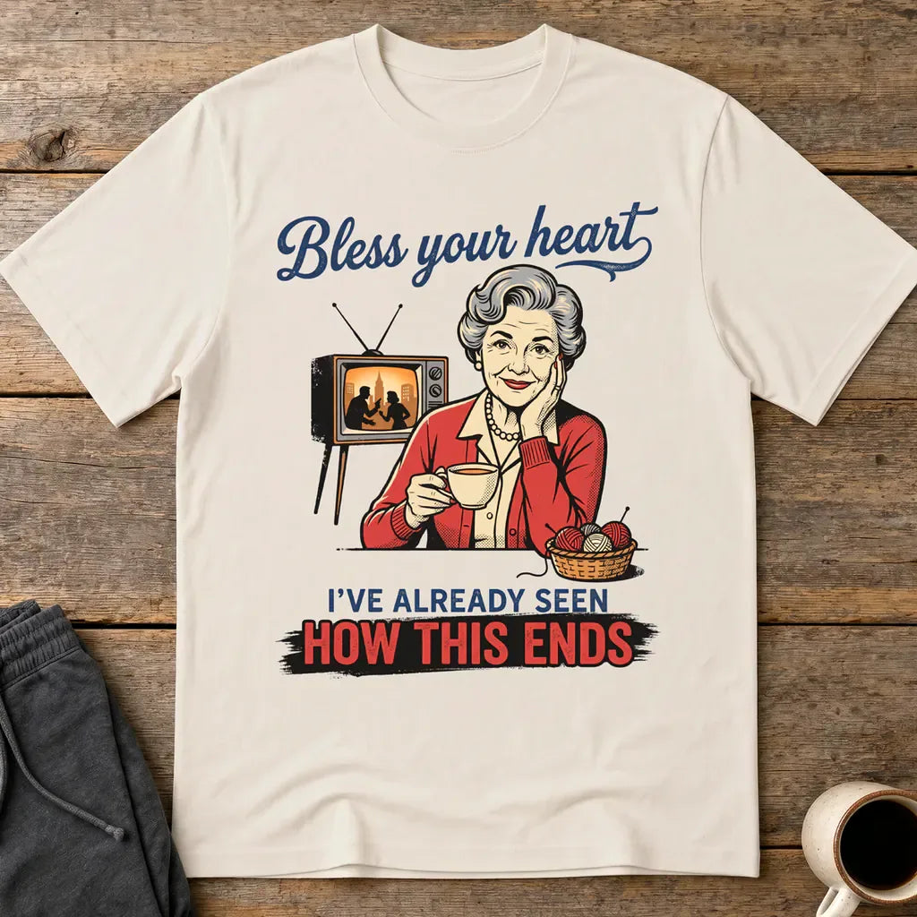 Bless Your Heart How This Ends T-Shirt - Ice Grey