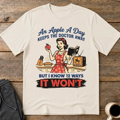 Apple A Day Killer Retro T-Shirt - Ice Grey