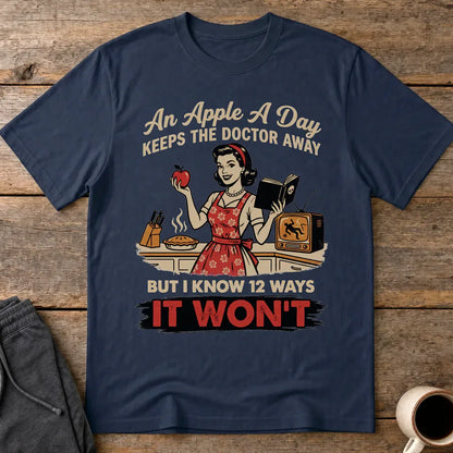 Apple A Day Killer Retro T-Shirt - Navy