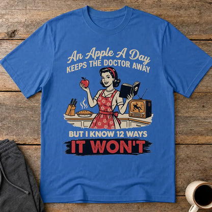 Apple A Day Killer Retro T-Shirt - Royal