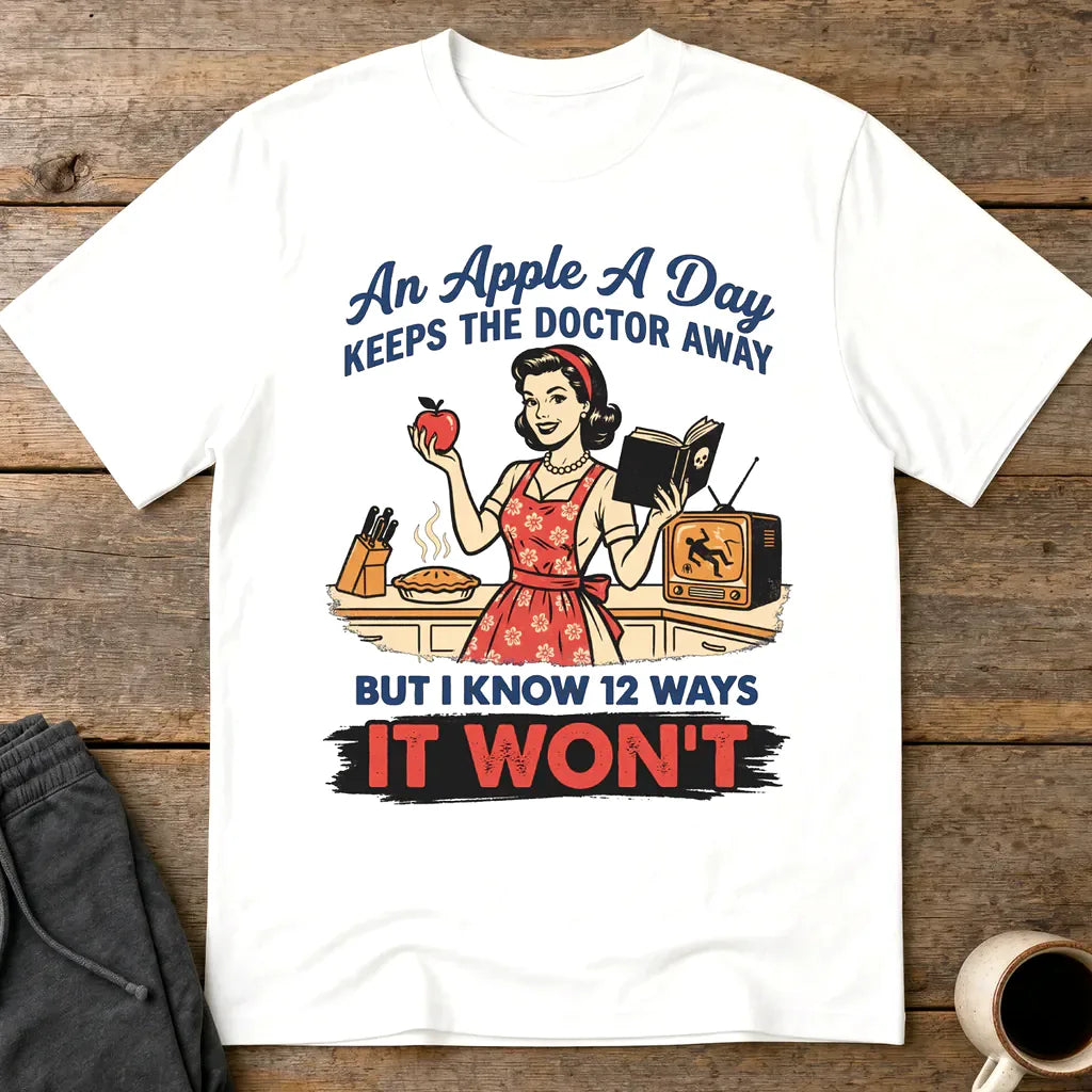 Apple A Day Killer Retro T-Shirt - White