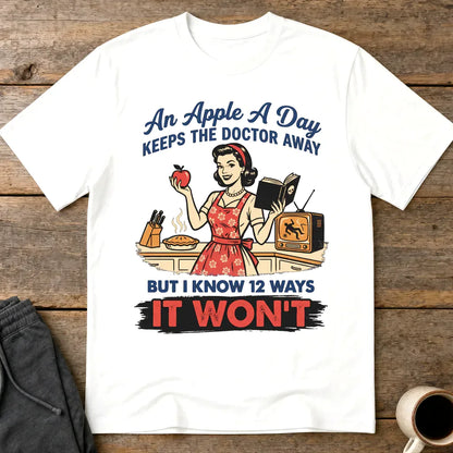 Apple A Day Killer Retro T-Shirt - White