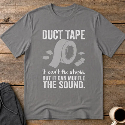 Duct Tape Muffles the Sound T-Shirt - Charcoal
