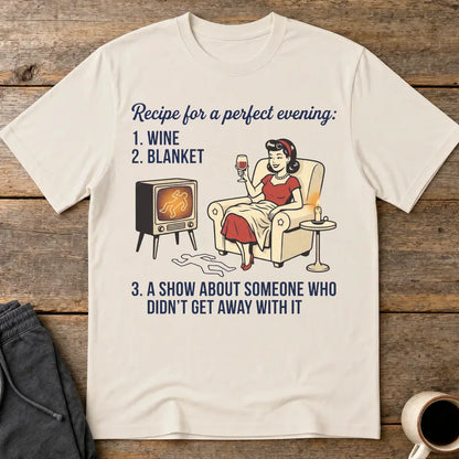 Perfect True Crime Evening T-Shirt - Ice Grey