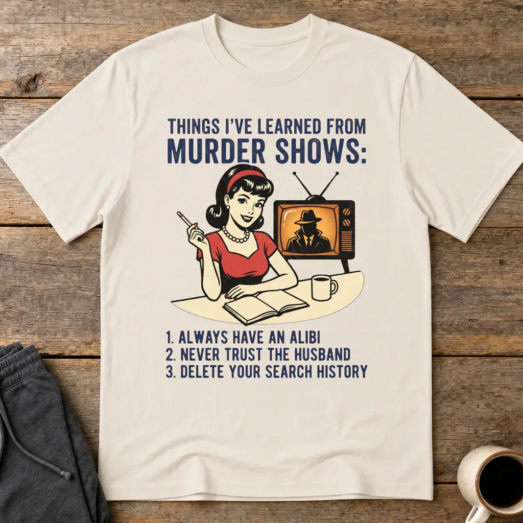 Murder Show Life Lessons T-Shirt - Ice Grey