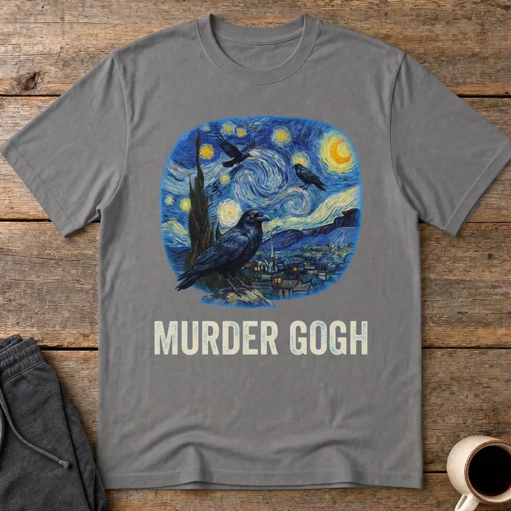 Murder Gogh T-Shirt - Charcoal