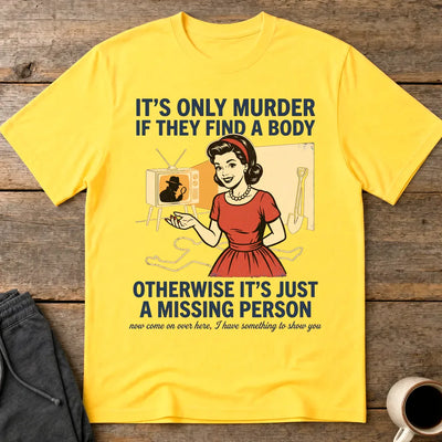 Retro Dark Humor Detective Twist T-Shirt - Daisy