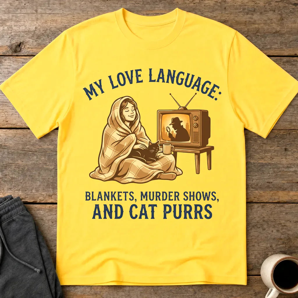Cozy Murder Show Cat Lover T-Shirt - Daisy