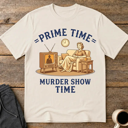 Prime Time Murder Show Time T-Shirt - Ice Grey