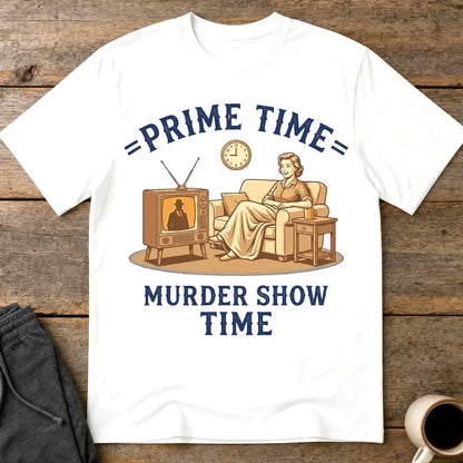 Prime Time Murder Show Time T-Shirt - White